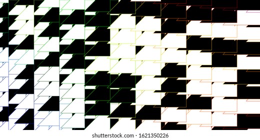 Dark Multicolor vector backdrop with lines. Colorful gradient illustration with abstract flat lines. Pattern for booklets, leaflets.