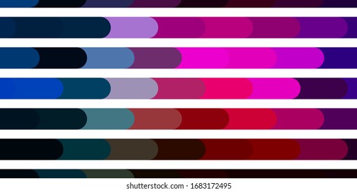 Dark Multicolor vector backdrop with lines. Repeated lines on abstract background with gradient. Pattern for ads, commercials.