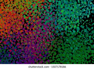 Dark Multicolor vector backdrop with memphis shapes. Simple colorful illustration with abstract gradient shapes. Background for a cell phone.