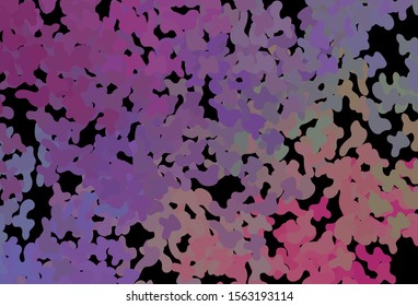 Dark Multicolor vector backdrop with memphis shapes. Colorful chaotic forms with gradient in modern style. Simple design for your web site.