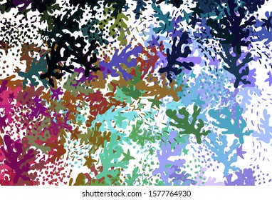 Dark Multicolor vector backdrop with memphis shapes. Colorful chaotic forms with gradient in modern style. Best smart design for your business.