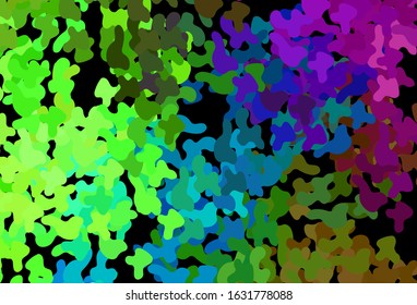 Dark Multicolor vector backdrop with memphis shapes. Illustration with colorful gradient shapes in abstract style. Best smart design for your business.