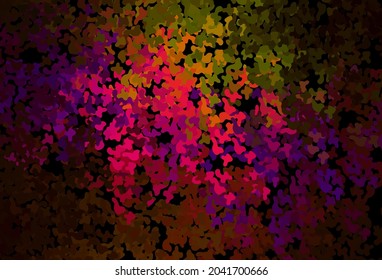 Dark Multicolor vector backdrop with memphis shapes. Illustration with colorful gradient shapes in abstract style. Background for a cell phone.