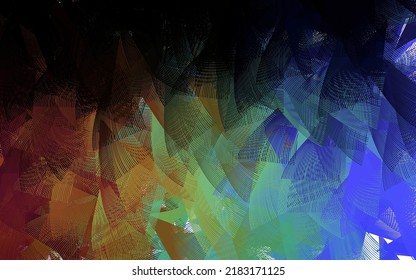 Dark Multicolor vector backdrop with memphis shapes. Illustration with colorful gradient shapes in abstract style. Simple design for your web site.