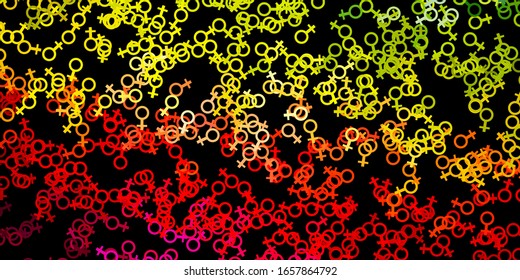 Dark Multicolor vector backdrop with mystery symbols. Abstract illustration with gothic gradient shapes. Background for esoteric, mystic designs.
