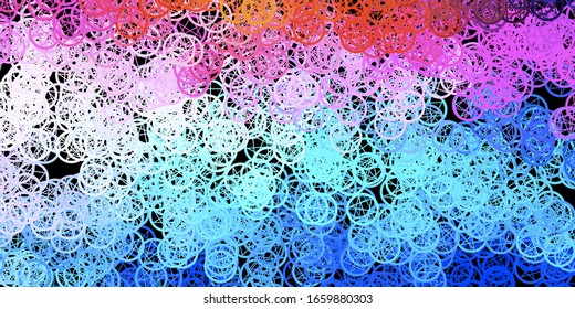 Dark Multi-Farb-Vektorillustration-Hintergrund mit geheimnisvollen Symbolen. Illustration mit magischen Zeichen spiritueller Kraft. Design für magische, spirituelle Ereignisse.