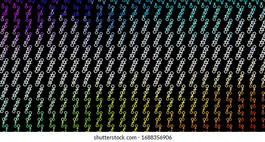 Dark Multicolor vector backdrop with mystery symbols. Retro design in abstract style with witchcraft forms. Design for magic, spiritual events.