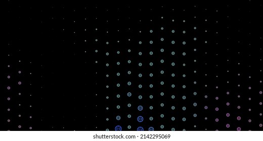 Dark Multicolor vector backdrop with mystery symbols. Retro design in abstract style with witchcraft forms. Simple design for occult depiction.