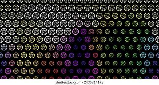 Dark Multicolor vector backdrop with mystery symbols. Retro design in abstract style with witchcraft forms. Simple design for occult depiction.