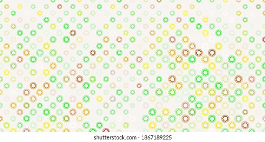 Dark multicolor vector backdrop with virus symbols. Simple design in abstract style with infection forms. Best design for quarantine events.