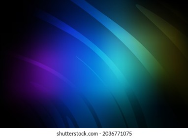Dunkler mehrfarbiger Vektorhintergrund mit wry lines. Farbige Farbverlauf-Illustration im einfachen Stil mit Linien. Muster für Ihr Business-Design.