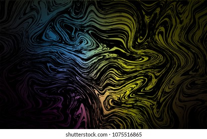 Dark Multicolor vector background with abstract circles. Colorful abstract illustration with gradient lines. The template for cell phone backgrounds.