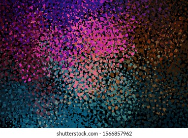 Dark Multicolor vector background with abstract shapes. Colorful chaotic forms with gradient in modern style. Elegant design for wallpapers.