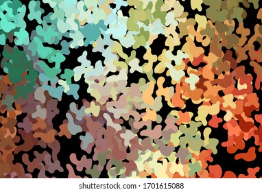 Dark Multicolor vector background with abstract shapes. Modern abstract illustration with colorful random forms. Best smart design for your business.