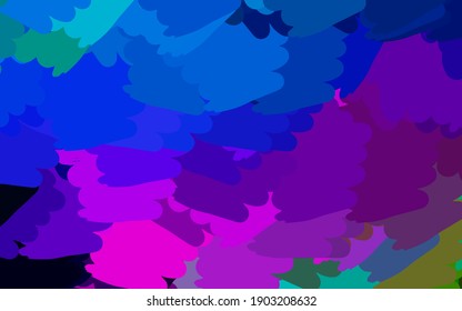 Dark Multicolor vector background with abstract shapes. Decorative design in abstract style with random forms. Elegant design for wallpapers.