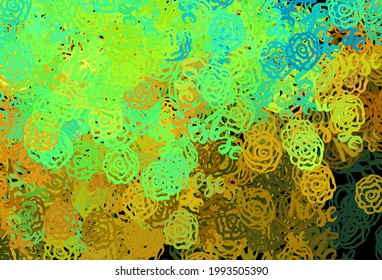 Dark Multicolor vector background with abstract shapes. Modern abstract illustration with colorful random forms. Background for a cell phone.