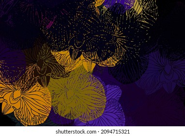 Dark Multicolor vector background with abstract shapes. Illustration with colorful gradient shapes in abstract style. Elegant design for wallpapers.