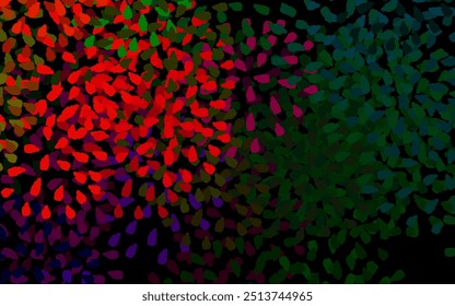 Dark Multicolor vector background with abstract shapes. Modern abstract illustration with colorful random forms. Elegant design for wallpapers.