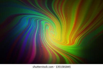 Dark Multicolor vector background with astronomical stars. Modern abstract illustration with Big Dipper stars. Smart design for your business advert.