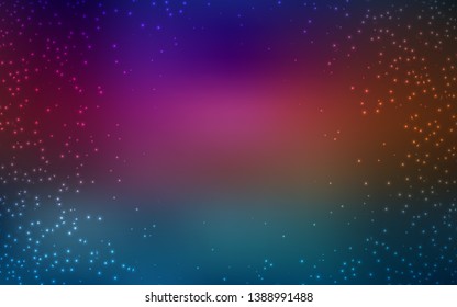 Dark Multicolor vector background with astronomical stars. Space stars on blurred abstract background with gradient. Pattern for astronomy websites.