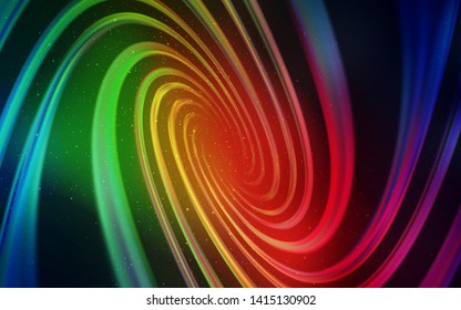 Dark Multicolor vector background with astronomical stars. Space stars on blurred abstract background with gradient. Best design for your ad, poster, banner.
