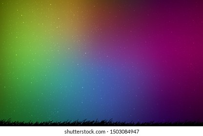 Dark Multicolor vector background with astronomical stars. Blurred decorative design in simple style with galaxy stars. Pattern for astrology websites.