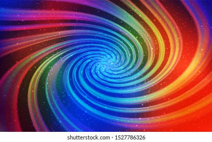 Dark Multicolor vector background with astronomical stars. Modern abstract illustration with Big Dipper stars. Best design for your ad, poster, banner.