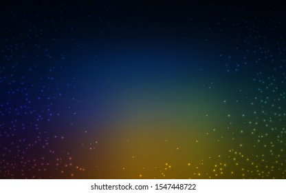 Dark Multicolor vector background with astronomical stars. Shining colored illustration with bright astronomical stars. Smart design for your business advert.