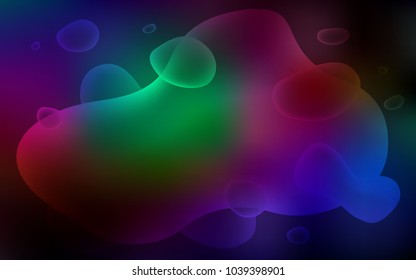 Dark Multicolor vector background with bent ribbons. Brand-new colored illustration in memphis style with gradient. A new texture for your  ad, booklets, leaflets.