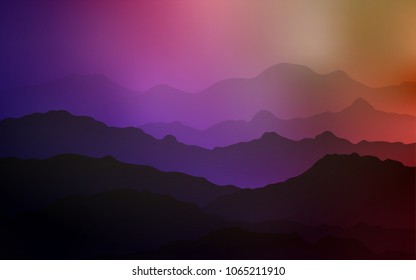Dark Multicolor vector background with bent ribbons. Shining illustration, which consist of blurred lines, circles. The elegant pattern for brand book.