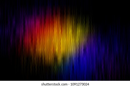 Dark Multicolor vector background with bent ribbons. An elegant bright illustration with gradient. Brand-new design for your ads, poster, banner.