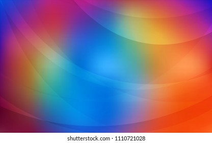 Dark Multicolor vector background with bent ribbons. Blurred geometric sample with gradient bubbles.  A new texture for your  ad, booklets, leaflets.