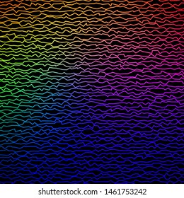 Dark Multicolor vector background with bent lines. Colorful illustration in abstract style with bent lines. Smart design for your promotions.