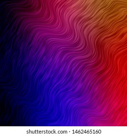 Dark Multicolor vector background with bent lines. Gradient illustration in simple style with bows. Pattern for websites, landing pages.