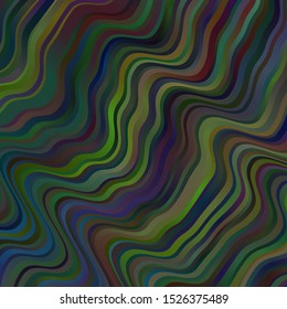 Dark Multicolor vector background with bent lines. Brand new colorful illustration with bent lines. Best design for your posters, banners.