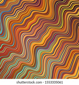 Dark Multicolor vector background with bent lines. A circumflex abstract illustration with gradient. Template for cell phone screens.