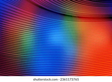Dark Multicolor vector background with bent lines. Modern gradient abstract illustration with bandy lines. Pattern for your design.