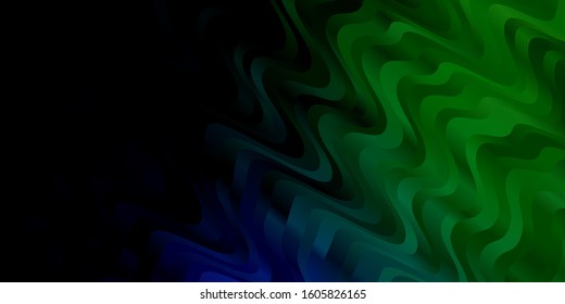 Dark Multicolor vector background with bows. Bright sample with colorful bent lines, shapes. Pattern for business booklets, leaflets