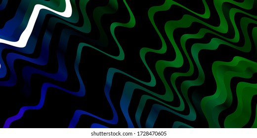 Dark Multicolor vector background with bows. Bright sample with colorful bent lines, shapes. Pattern for business booklets, leaflets