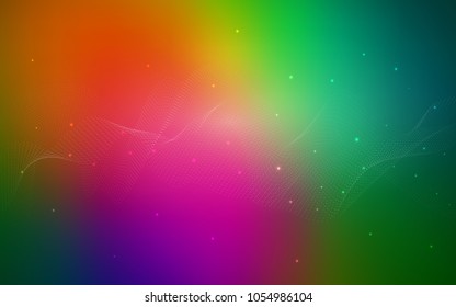 Dark Multicolor vector background with bubbles. Modern abstract illustration with colorful water drops. Beautiful design for your business natural advert.
