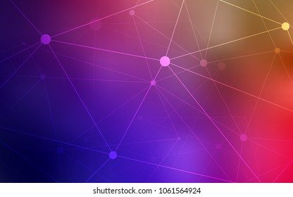 Dark Multicolor vector background with bubbles, lines. Decorative design in abstract style with triangle structure. New design for ad, poster, banner of your website.