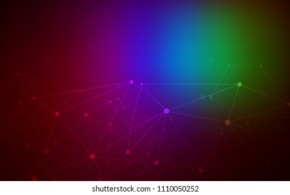 Dark Multicolor vector background with bubbles, lines. Colorful illustration with circles and lines in futuristic style. Completely new template for your brand book.