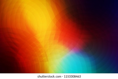 Dark Multicolor vector background with bubbles. Blurred bubbles on abstract background with colorful gradient. Pattern can be used for ads, leaflets.