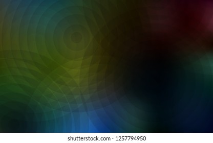 Dark Multicolor vector background with bubbles. Blurred decorative design in abstract style with bubbles. Pattern can be used for ads, leaflets.