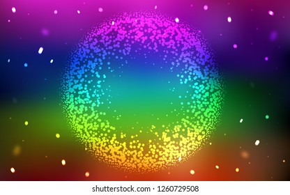 Dark Multicolor vector background with bubbles. Abstract illustration with colored bubbles in nature style. New template for your brand book.