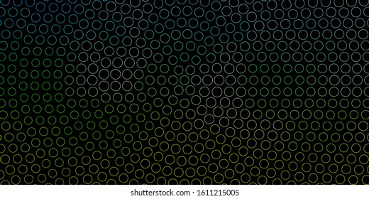 Dark Multicolor vector background with bubbles. Illustration with set of shining colorful abstract spheres. Pattern for booklets, leaflets.