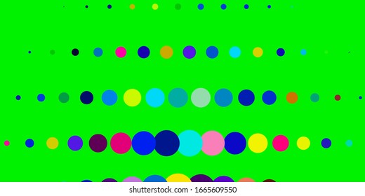 Dark Multicolor vector background with bubbles. Abstract colorful disks on simple gradient background. Pattern for booklets, leaflets.