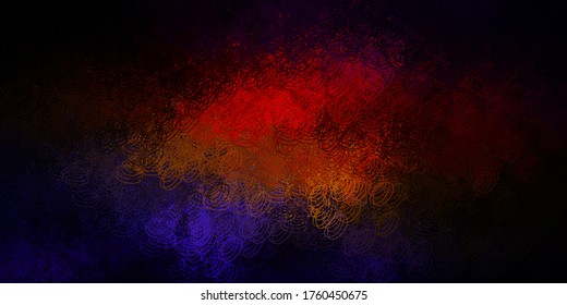 Dark multicolor vector background with bubbles. Abstract decorative design in gradient style with bubbles. New template for a brand book.