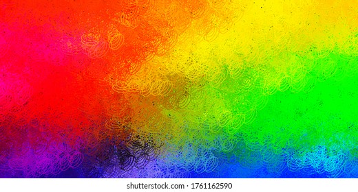 Dark multicolor vector background with bubbles. Illustration with set of shining colorful abstract spheres. Pattern for wallpapers, curtains.