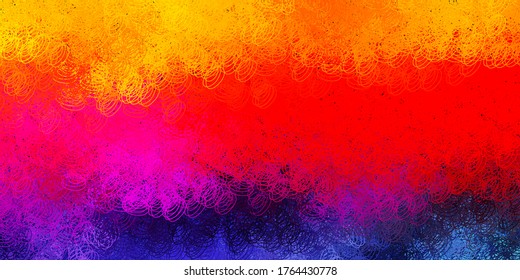 Dark multicolor vector background with bubbles. Colorful illustration with gradient dots in nature style. Pattern for websites.
